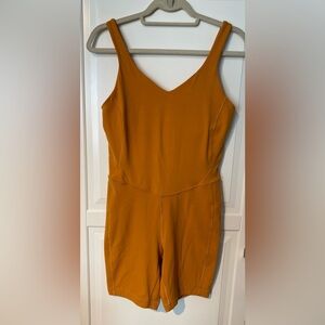 Lululemon Align Bodysuit 8” Burnt Orange Sz 10